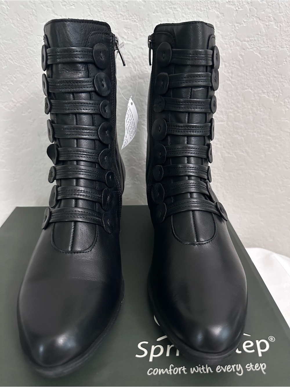 Spring Step Women's Garibaldi Bootie Size 9.5-10 Black